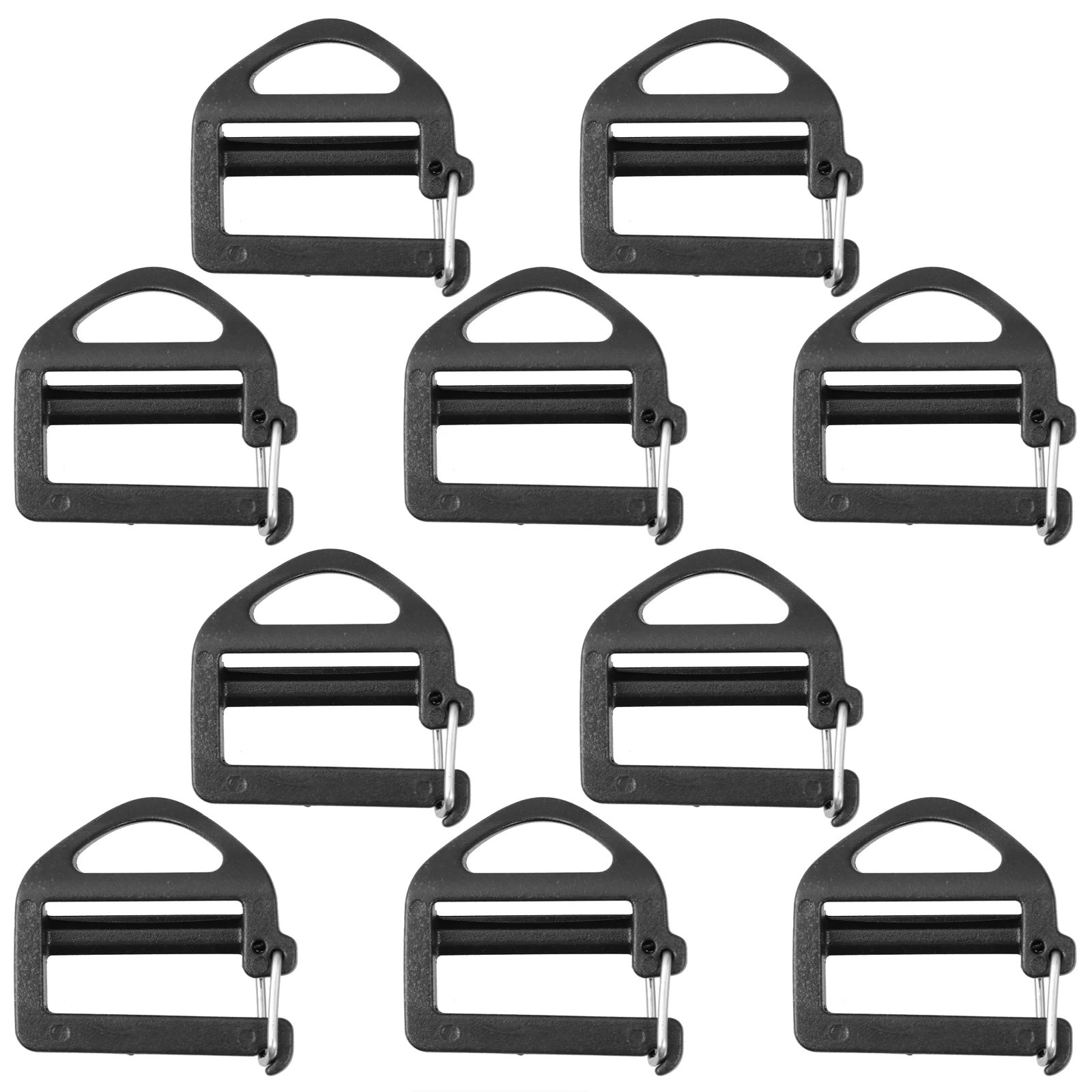 

20 Pcs Nylon Webbing Three Gear Buckle DIY Bag Accessories Trapezoidal Buckles Triangle 3.5X3.5CM Backpack Strap Plastic