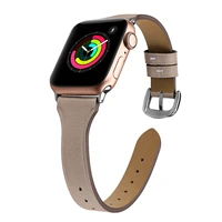 leather bands compatible with apple watch 38mm 40mm 41mm slim thin replacement wristband for iwatch se series7 6 5 4 3 2 1