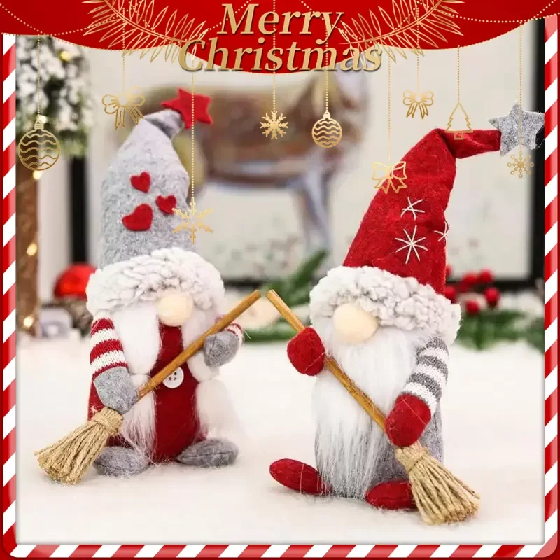 Рождественская кукла-гном украшение фаршированный рождественский гонк ручной