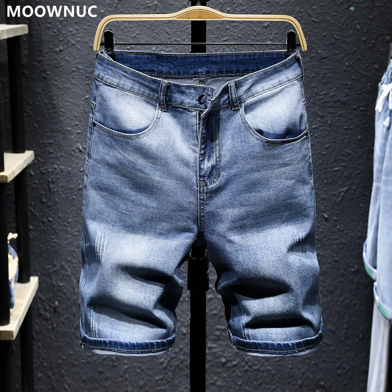 

Мужские джинсовые шорты, повседневные однотонные шорты из джинсовой ткани, свободного покроя, большие размеры 28-36, лето 2022