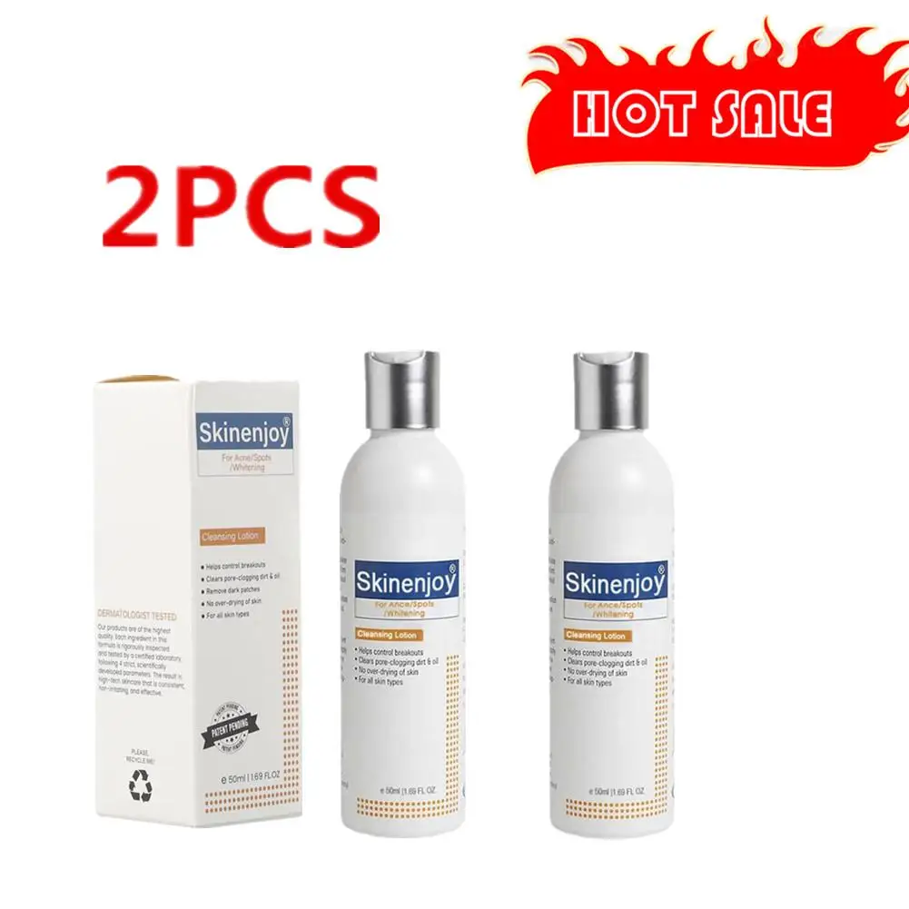 

2PCS Cleansing Lotion for Acne Spots Acanthosis Nigricans Fivfivgo Facial Cleanser Deep Cleaning Reducing Pores Whiten Skin