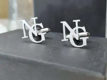 Sherman Custom Men's Cufflinks Personalized  Custom Logo Cufflinks For Mens Stainless Steel Jewelry  Wedding  Gift 4