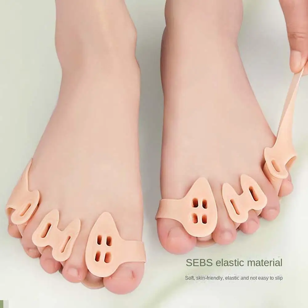 

SEBS педикюрный Уход за ногами фиксированный разделитель для 5 отверстий для пальцев ног вальгусная перекрывающая кожу позвоночника для ног