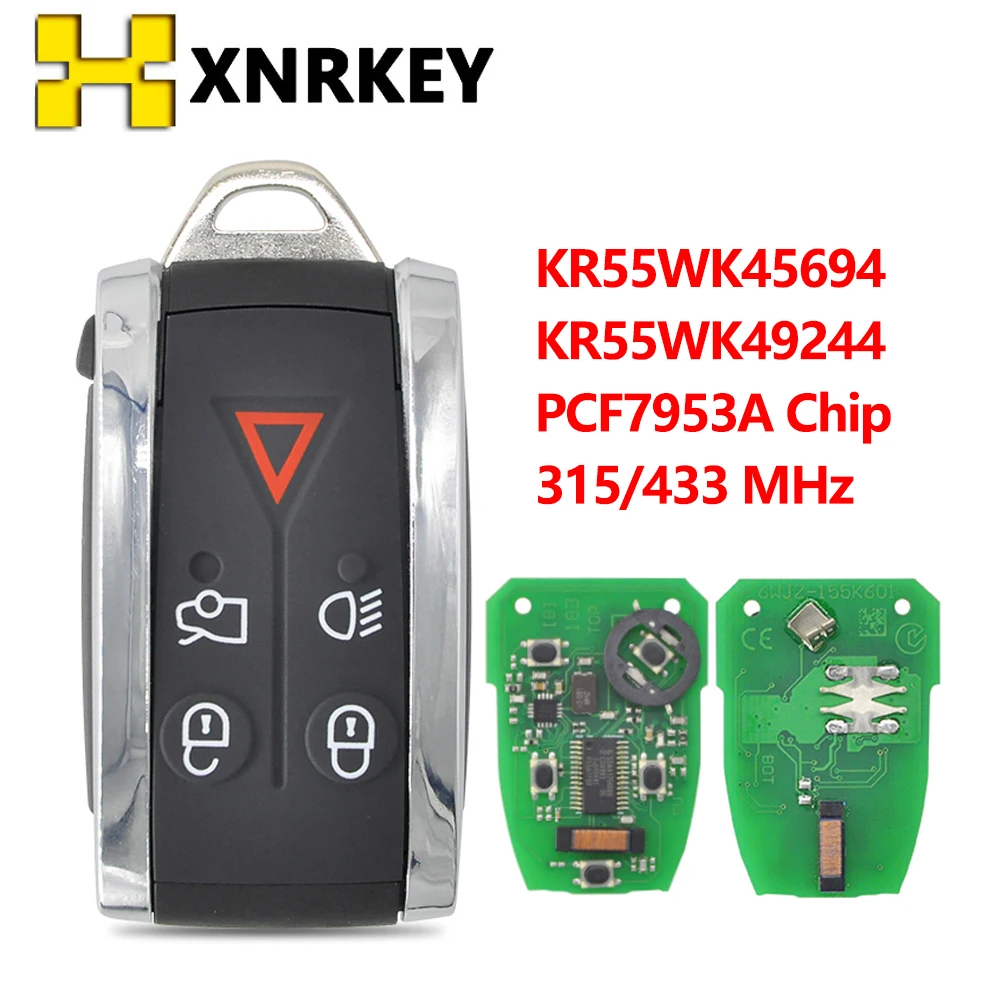 XNRKEY 5-кнопочный Автомобильный Дистанционный ключ для Jaguar XF XFR XK XKR 2009-2013 PCF7953A/ID46 Chip