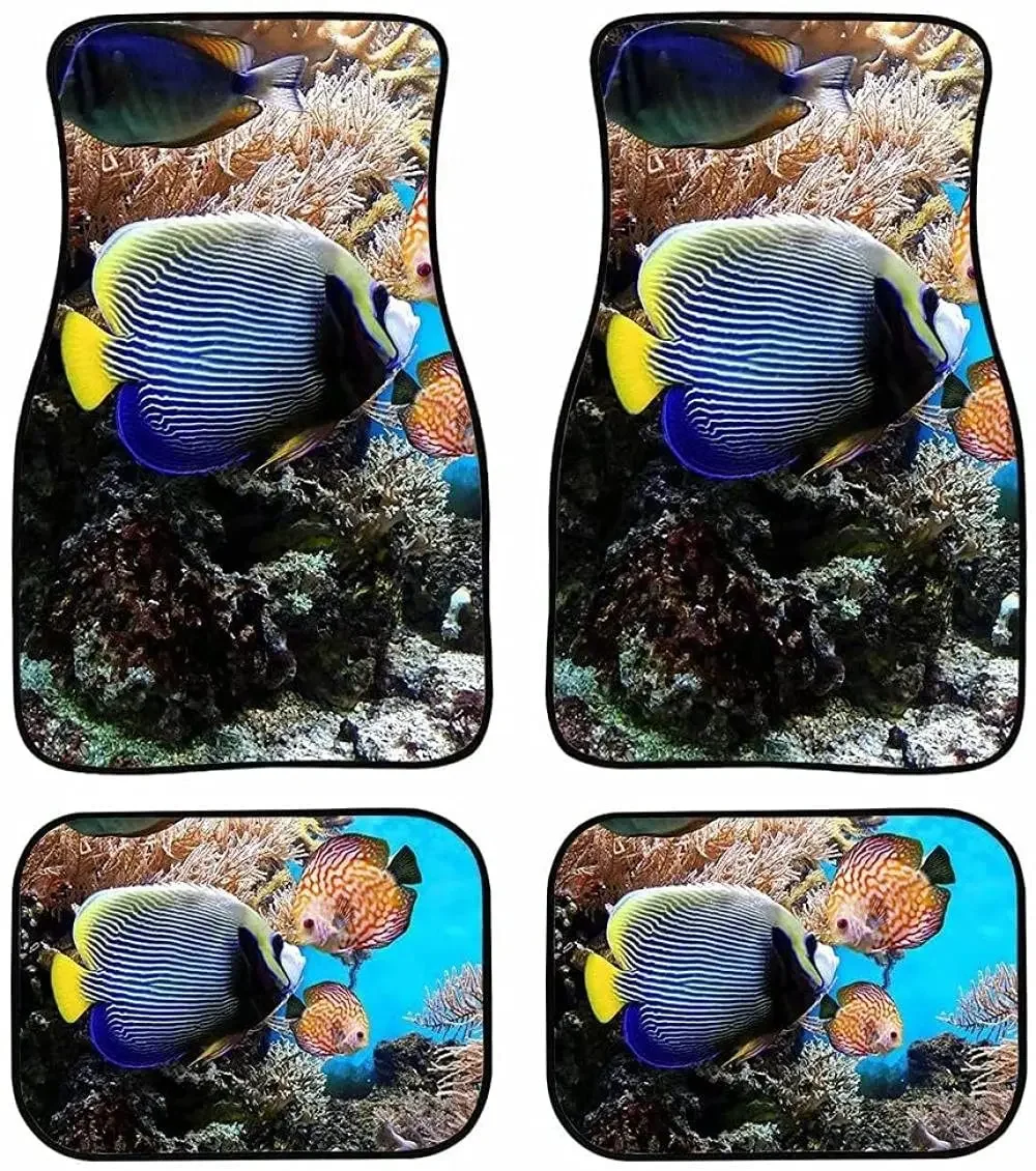 4 шт./упаковка автомобильные напольные коврики для морской рыбы