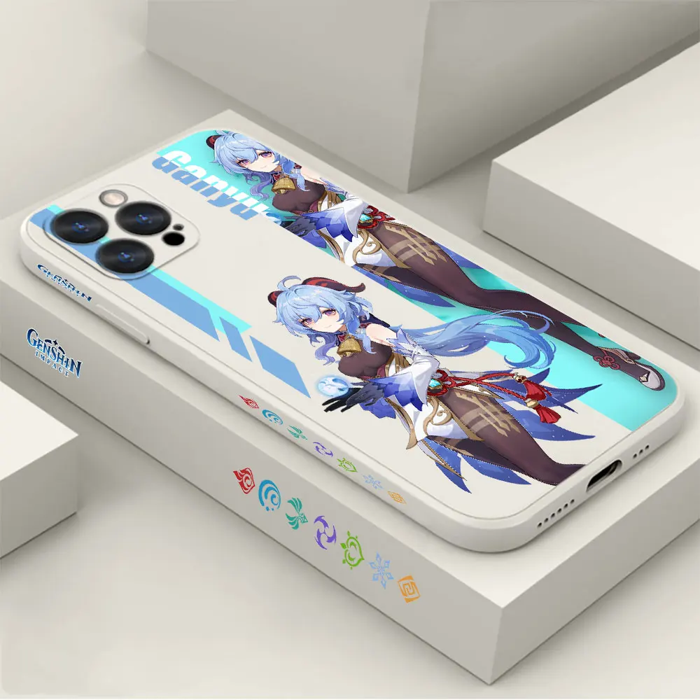 

Genshin Impact Ganyu Sangonomiya Kokomi Phone Case For Apple iPhone 14 13 12 11 Pro Max Mini X XS XR SE 7 8 6 6S Plus Cover Capa