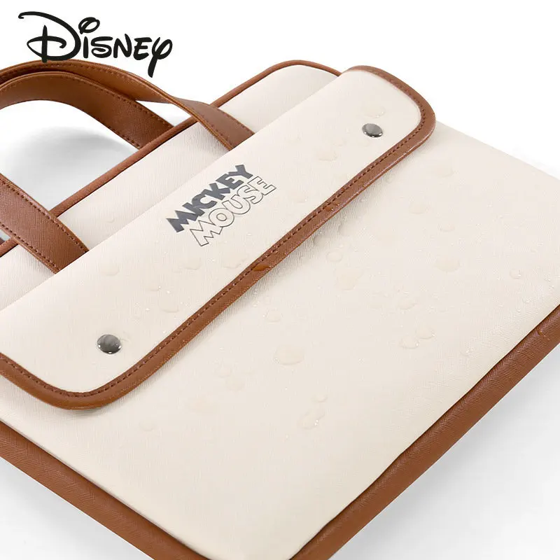 Disney Mickey New Computer Bag Fashion High Quality 13 14 15 Inch Laptop Shoulder Bag Cartoon Solid Color Portable Business Bag