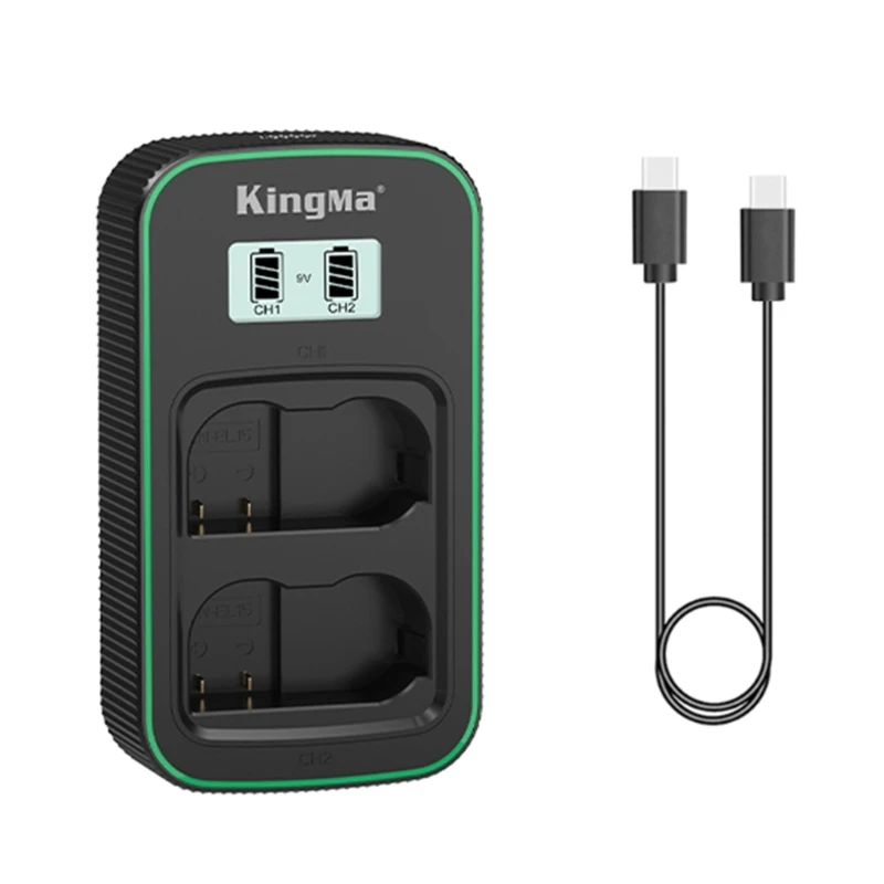 

EN-EL15 Double LCD Battery Fast Charging Dock for Z5 Z6 Z6ll D7100 D810 Drop Shipping
