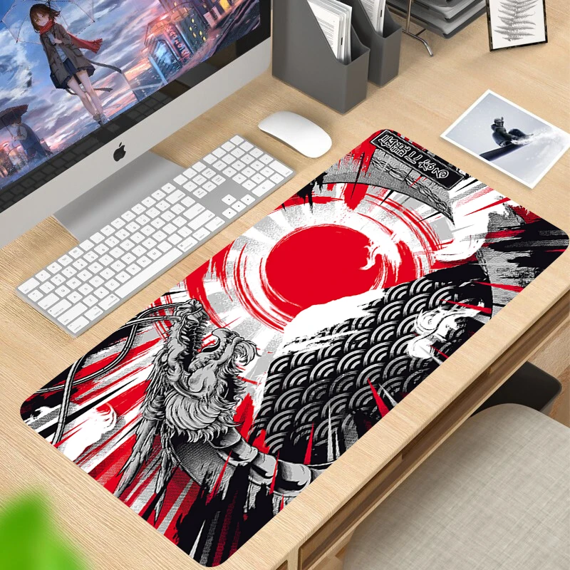 

Mouse Pads Black White Dragon Table Mats Computer Mousepad Company Big Desk Pad 100x50cm Large Gamer Mousepads computerMouse Mat