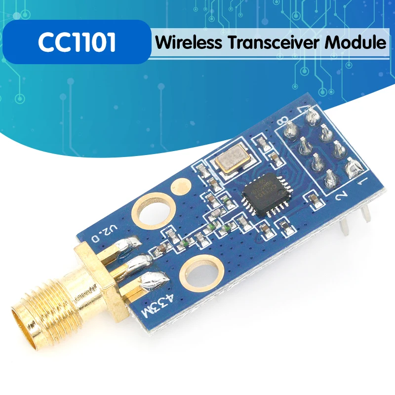 

CC1101 беспроводной модуль с антенной SMA, модуль беспроводного приемопередатчика для Arduino 433 МГц, усиление сигнала