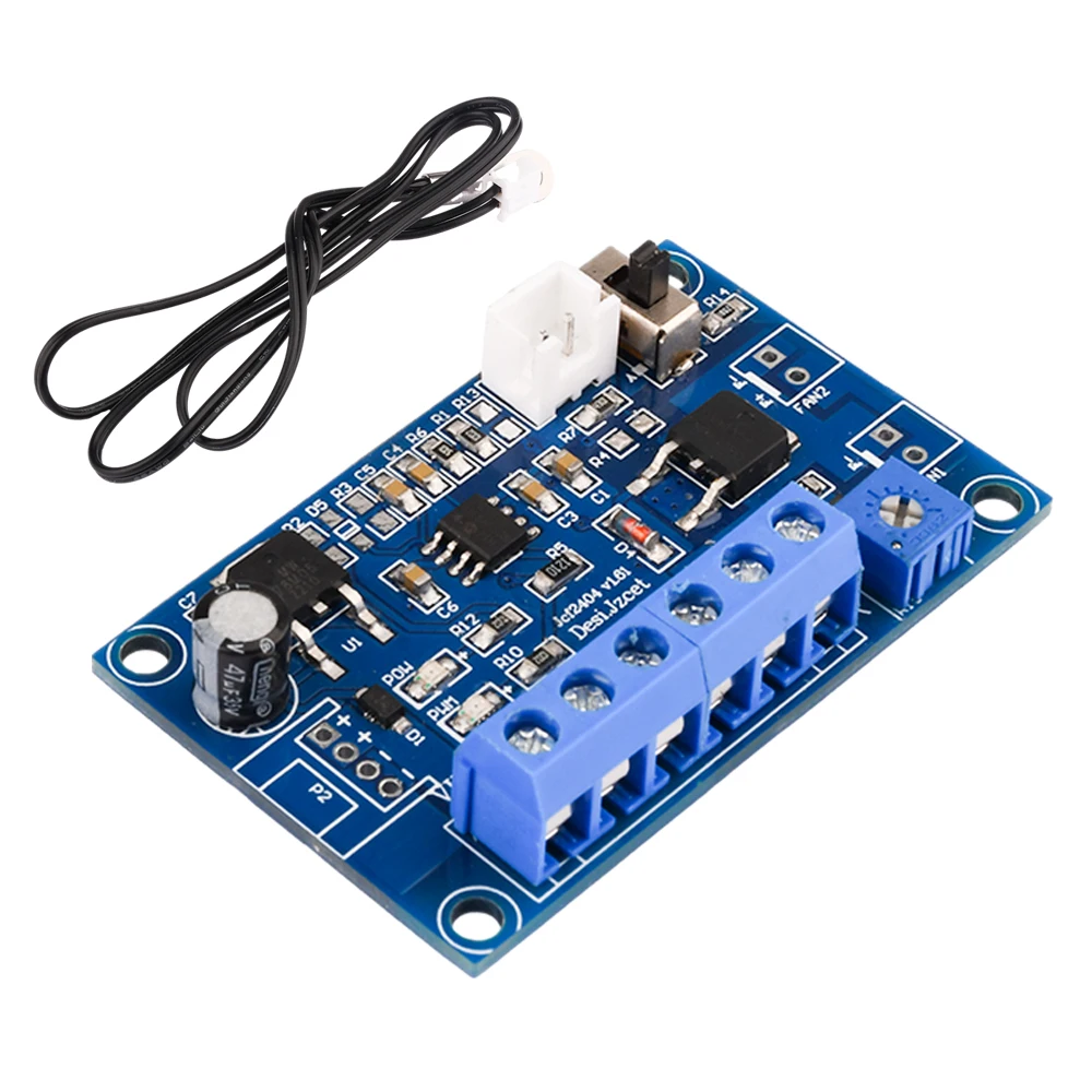 

DC 12V 24V 4A Fan Temperature Control 2/3/4 Cable Chassis Fan Speed Regulation Module PWM Thermostat Speed Governor with Sensor