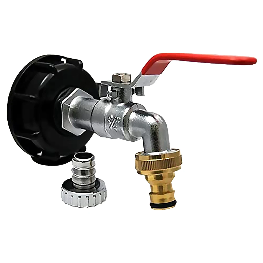 

IBC Tank Cap S60X6 To Iron Brass Tap 1/2" Replacement Valve 60mm Coarse Thread Garden Water Connectors Drain Adapter