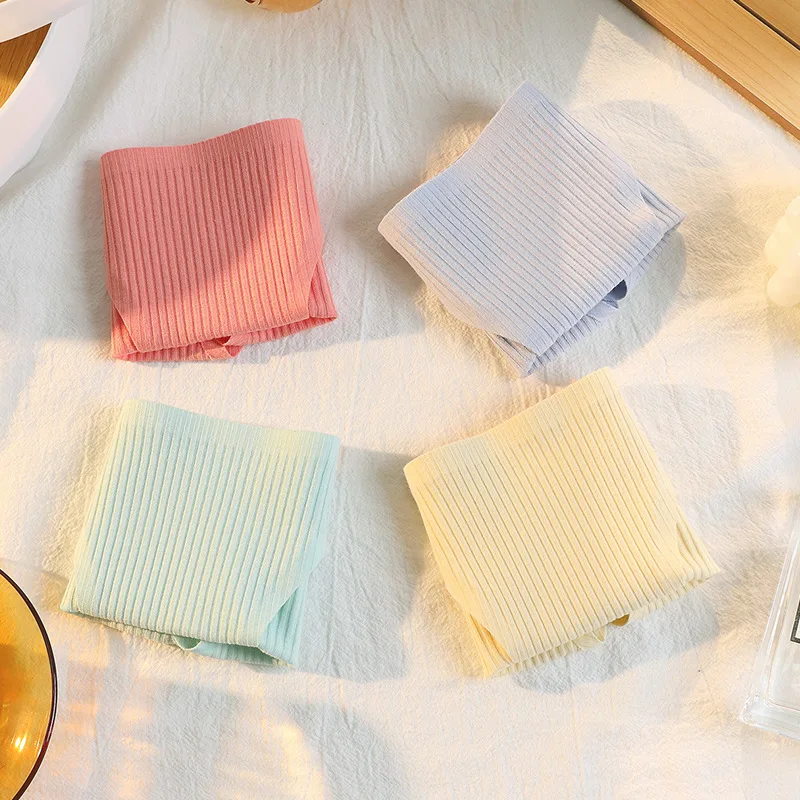 

Fashion Women Underwear Breathable Thread Panties Briefs Comfortable Low Waist Seamless Cotton Crotch Underpants Sexy Lingerie