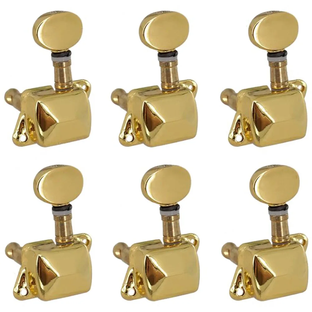 

6PCS String Tuning Peg Metal SemiClosed ButtonTuner For Electric Acoustic Guitar Pro 3L3R/6L/6R/2L4R/2R4L Guitar Tuner Head