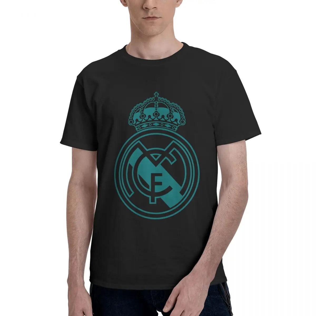 

MADRID-REAL LOGO Tee Men's Basic Short Sleeve T-Shirt Funny Tops