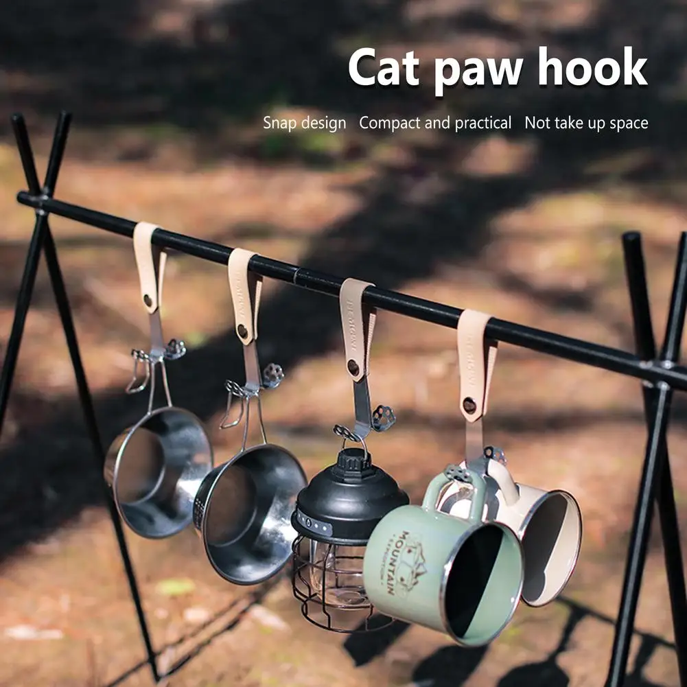 

Крючок с кошачьими крапанами, креативный Многофункциональный переносной крючок из нержавеющей стали со съемным креплением для кемпинга, П...
