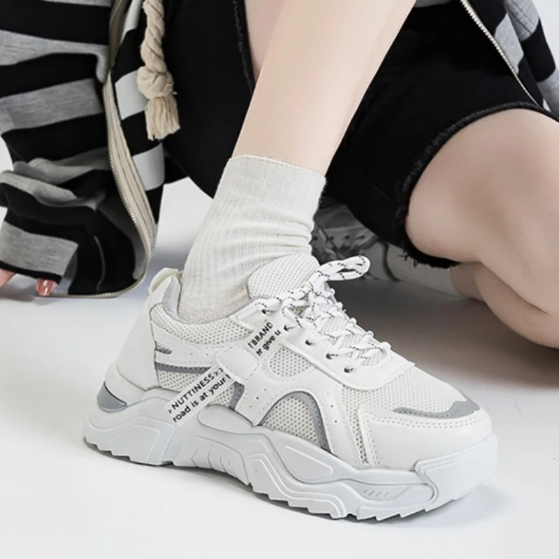 

Women's Casual Sneakers 2023 Summer New Breathable Mesh Chunky Sports Shoes for Women Outdoor Platform Ladies Running Shoes