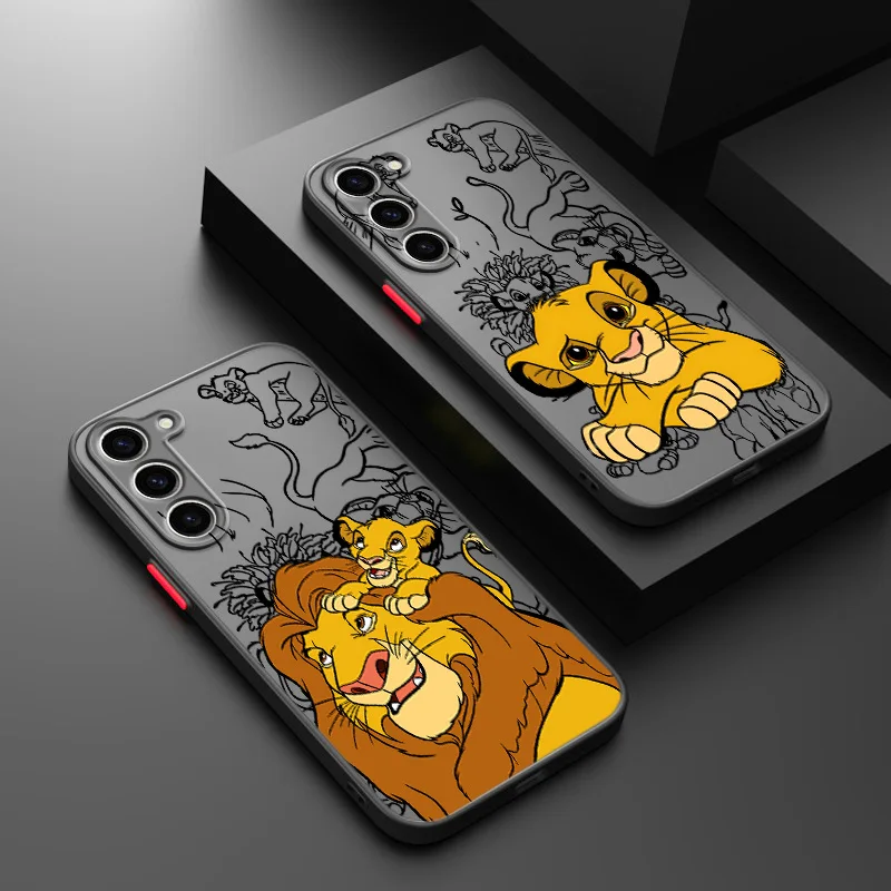 Disney The Lion King для Samsung S25 S24 S23 S22 S21 S20 FE Note 20 10 Ultra Plus Pro матовый полупрозрачный чехол