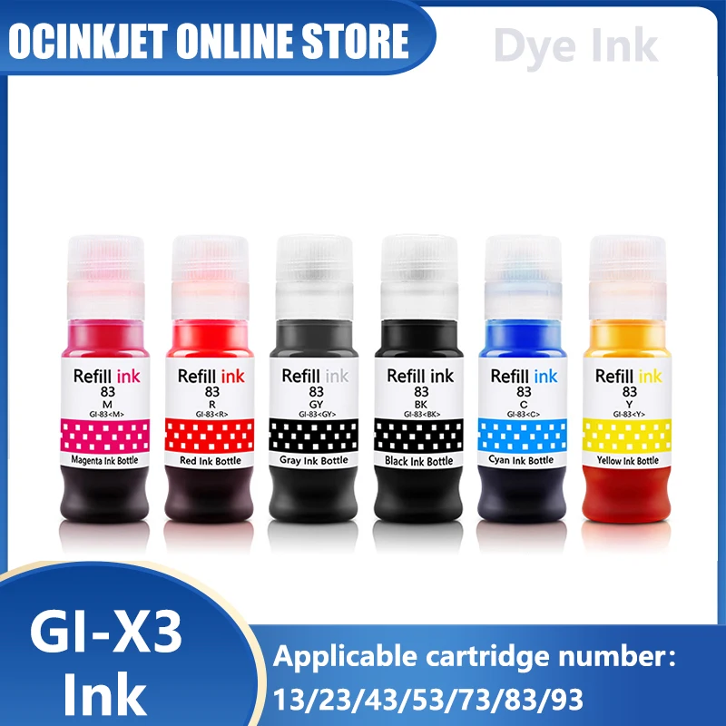 

OCINKJET GI-X3 Refill Dye Ink Kit For Canon PIXMA G610 G510 G620 G540 G640 G550 G650 G670 G570