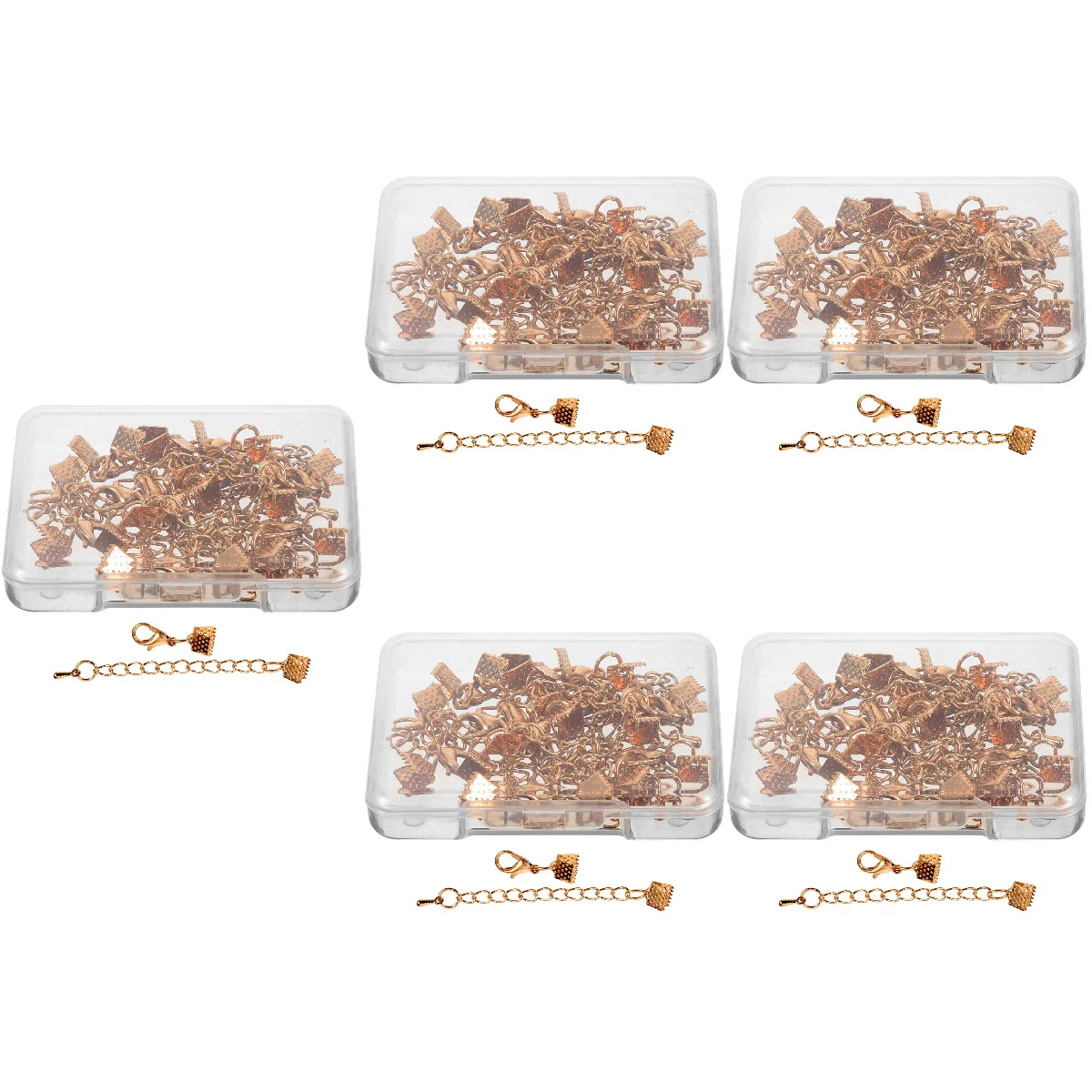 DIY Accessories Opening Rings Accessory Chain Lobster Clasp Cord Ends Jewelry Making Supply Crimp Connectors