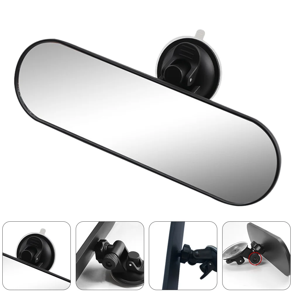 

Mirror Rearview Car Rear View Vehicle Interior Auto Round Convex Mirrors Glass Adjustable Sucked Type Suction