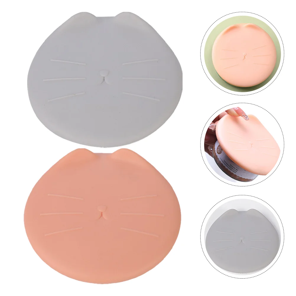 

2pcs Pet Food Can Covers Fresh-keeping Covers TPR Can Lids Dog Food Can Covers