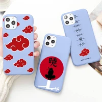 naruto akatsuki uchiha itachi phone case for iphone 13 12 mini 11 pro max x xr xs 8 7 6s plus candy purple silicone cover