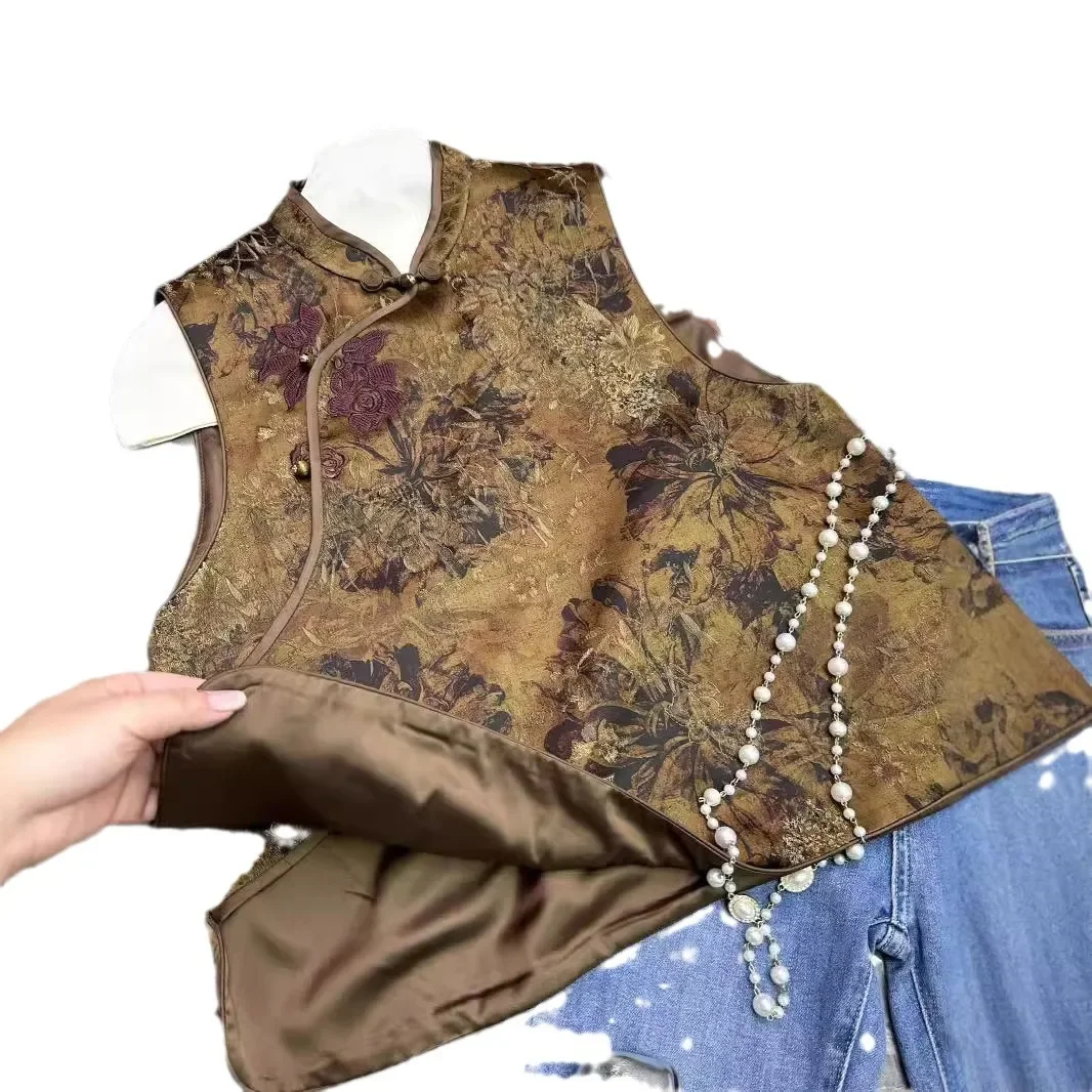 Nanfu оптовая продажа 2024 осенний новый стиль жаккардовый жилет из смеси волокна