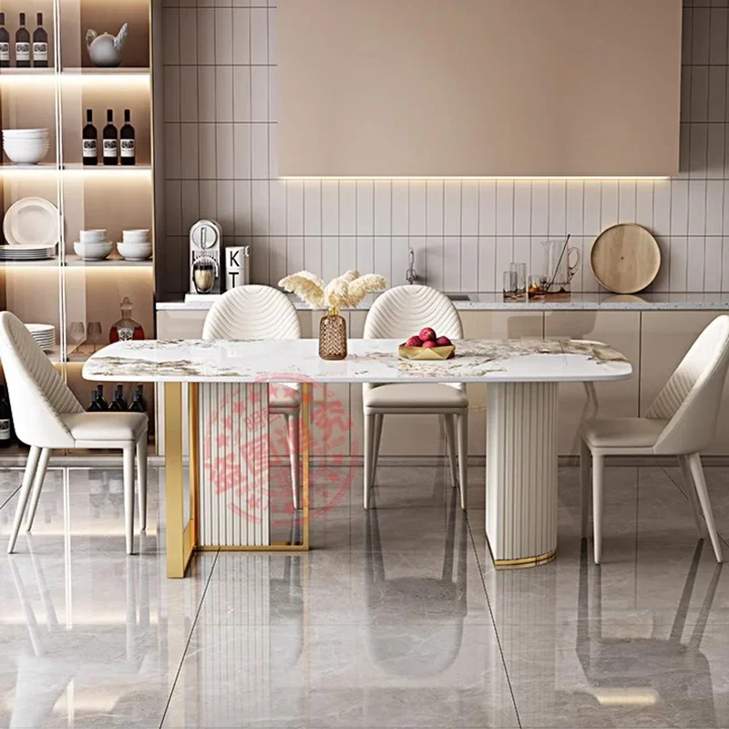 Обеденный стол в скандинавском стиле для ресторана белый бар роскошный