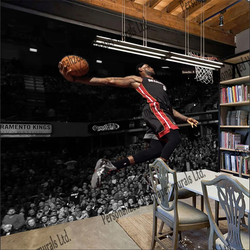 Настенные обои по индивидуальному размеру с изображением баскетбольного игрока