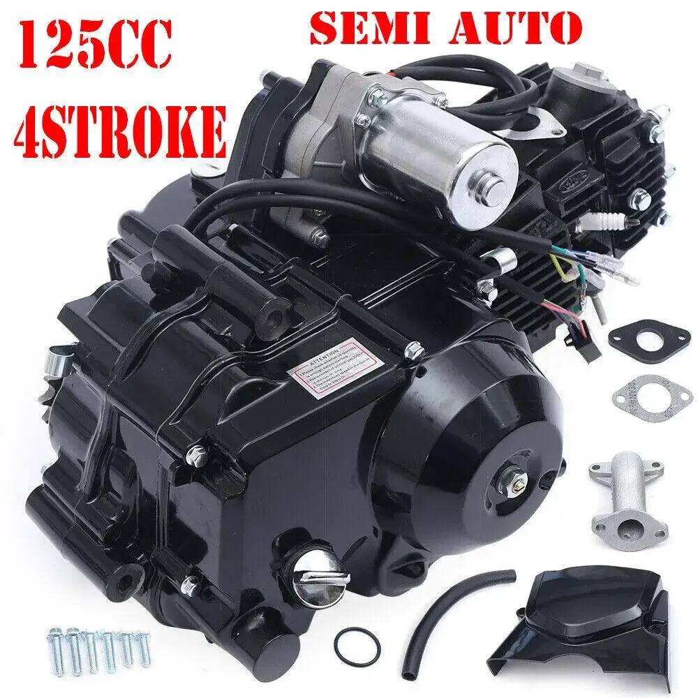 125cc 4-тактный двигатель для квадроциклов полуавтоматический с реверсивным