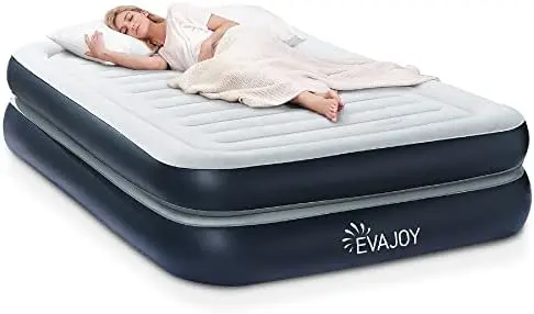 

Size Air Mattress with Built in , 18'' Inflatable Luxury Double High Blow Up Mattress, Easy to Inflate/Quick Set Bed, Du