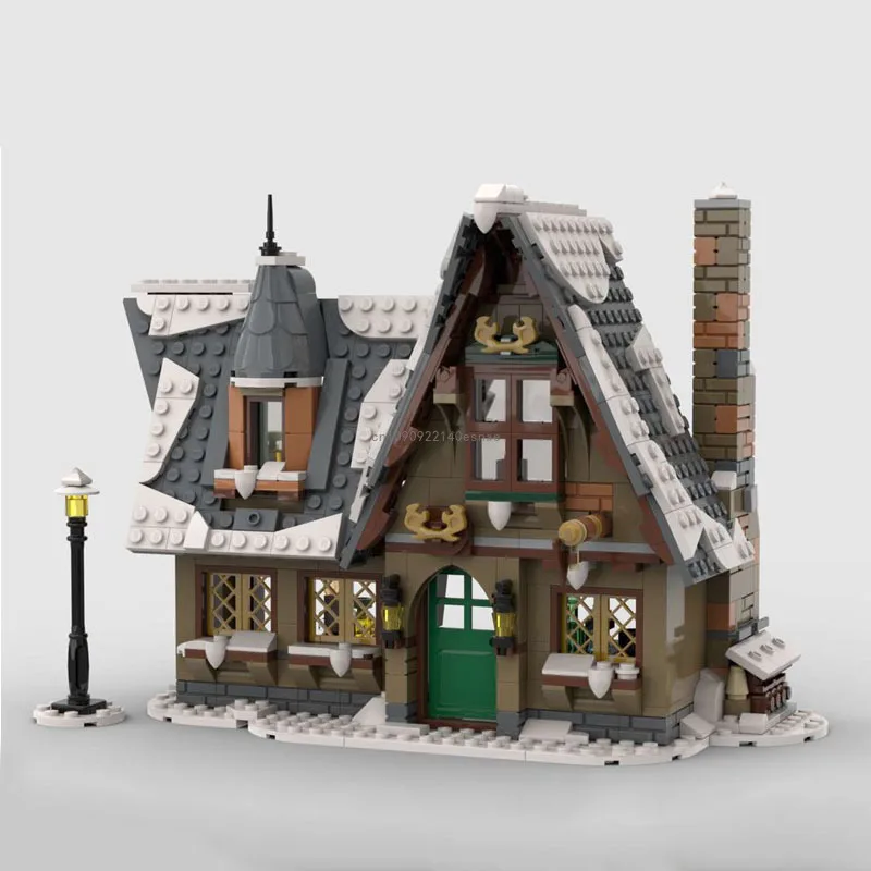 702 шт. рождественские зимние деревенские строительные блоки кирпичи MOC 76388 модель