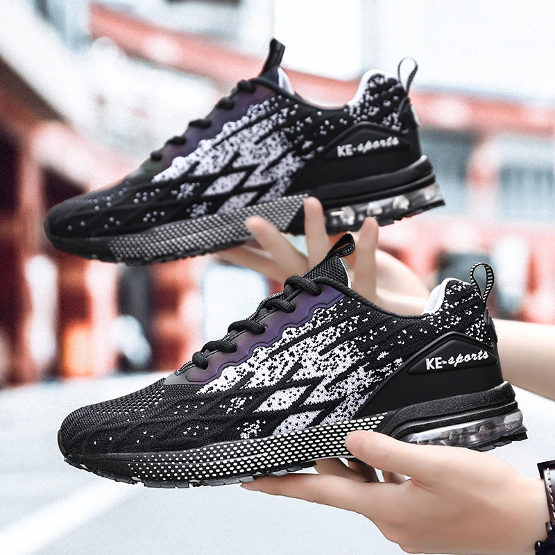 Mens Sneakers Running Shoes Air Cushioning Leisure Sport Zapatillas Hombre Four Seasons Sneakers Male Sports Running Shoes 39-46