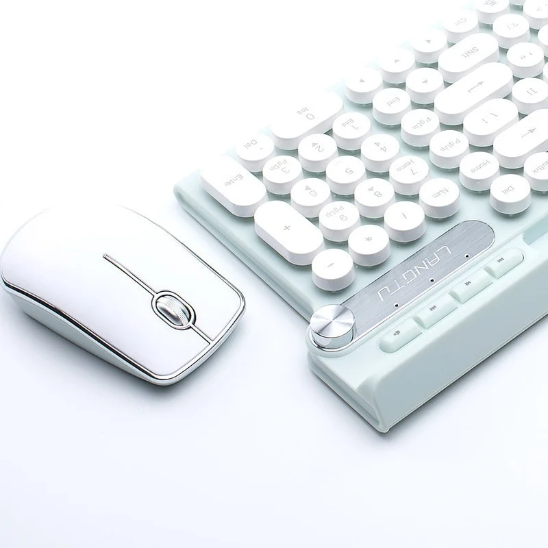 

Wireless LT500 Keyboard Mouse Set Game Desktop PC Rechargeable Mute Punk Keyboard Set Genuine Factory Free shipping
