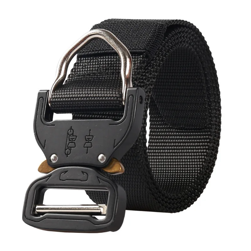 2023 Multi Functional Imitation Nylon Cobra Tactical Belt Outdoor Climbing Men and Women's Universal Sports Alloy Buckle Belt