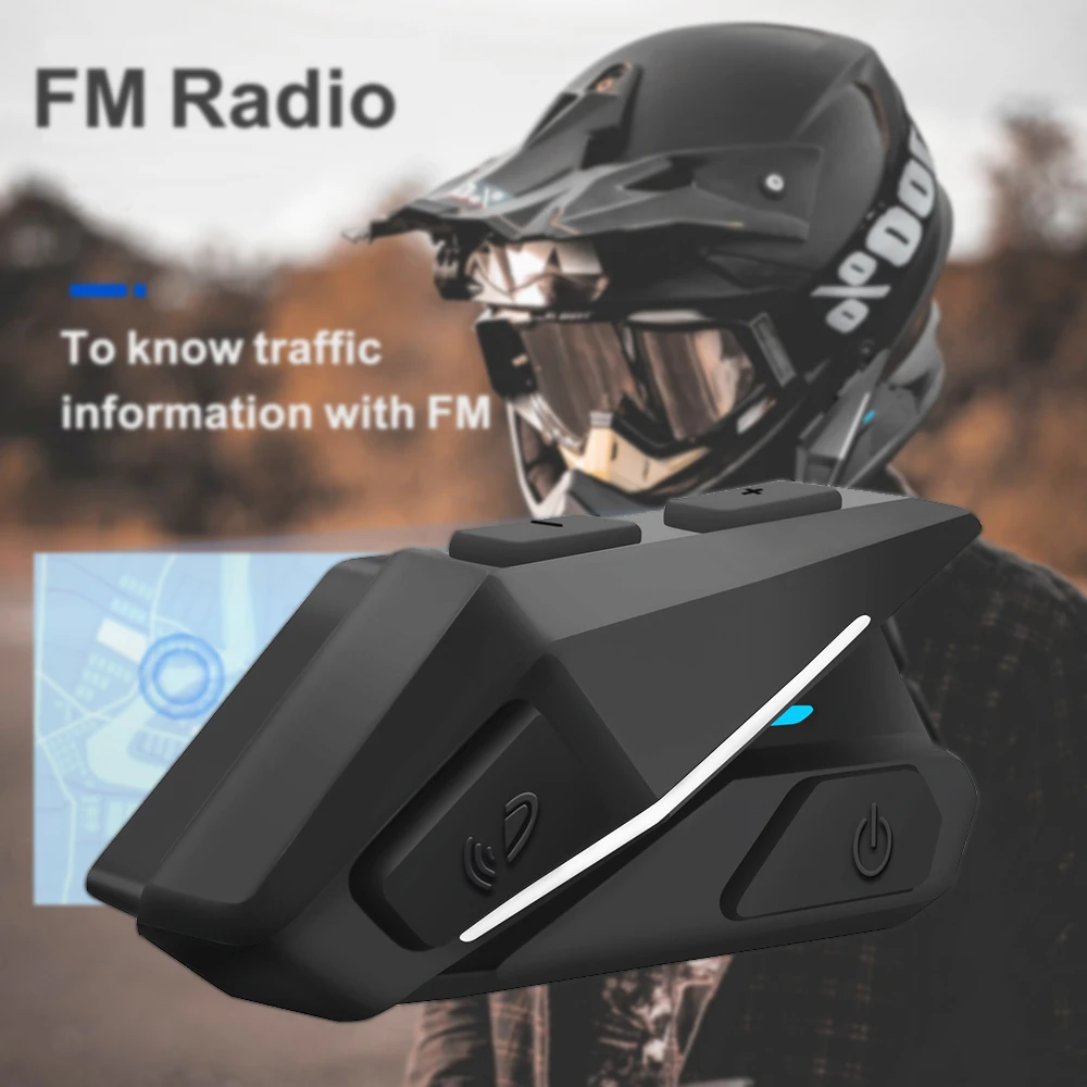 

With FM Motor Helmet Headset Wireless Speaker helmet Headset BT 5.0 Hands-free Call Waterproof Noise Canceling Music Player