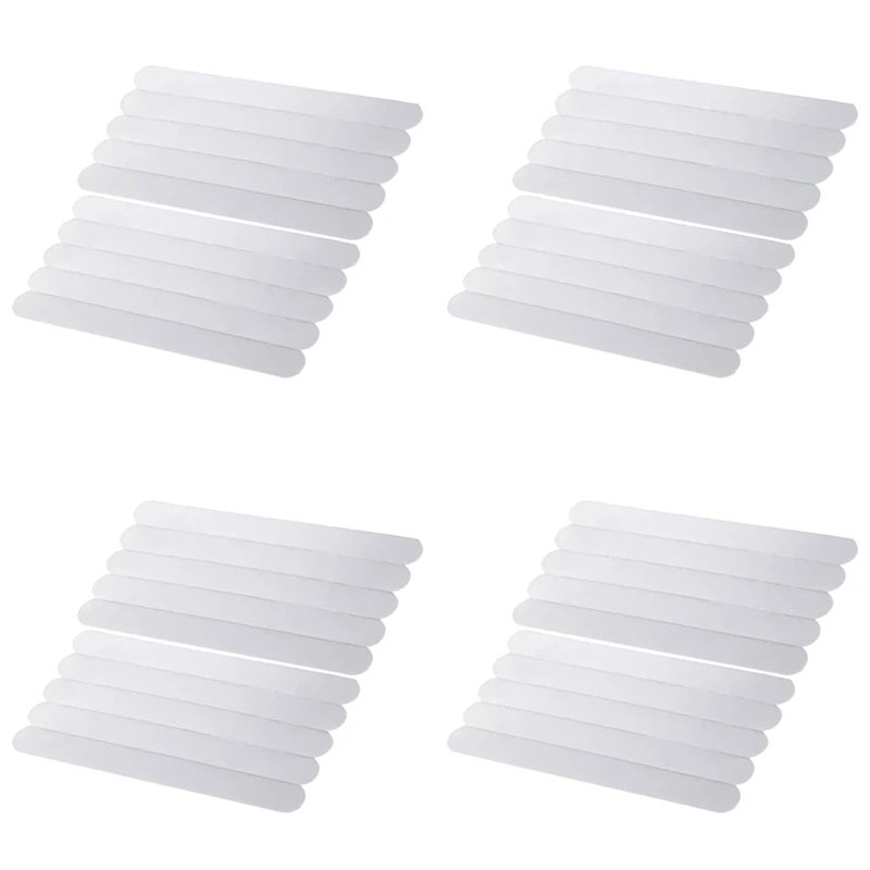 

40Pcs Anti-Slip Strips Safety Shower Treads Stickers Bathtub Non Slip Stickers Stair Step Anti Slip Tape 7.87Inch