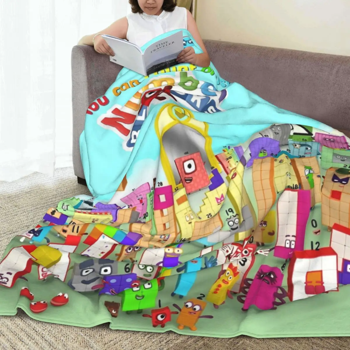 N-Numberblocks-s мультяшное одеяло качественное супер теплое зимнее декоративное
