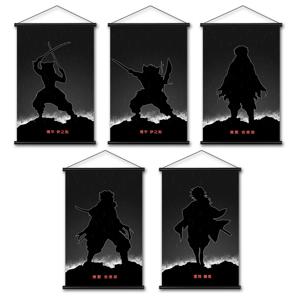 

Плакаты, картины на холсте, убийца демонов, Модульная картина киметасу No Yaiba, Висячие свитки, настенные художественные принты, домашние Деко...