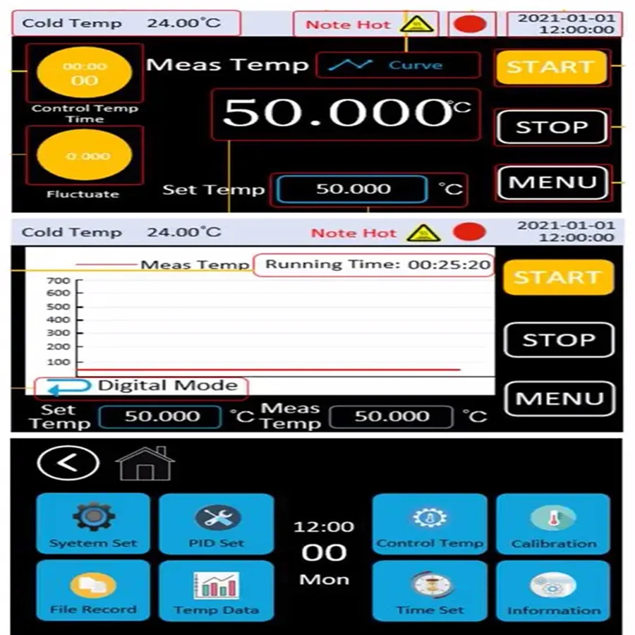 Фото East Tester ET3801 Калибратор температуры сухого блока -30 ℃ -1200 ℃   Калибровочный калибратор для ванны с температурой №2
