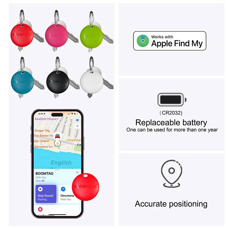 Фото Bluetooth GPS-трекер для замены бирки через Apple найдите мой для поиска сумки бутылки карты кошелек велосипедный ключ поиск MFI Smart ITag №4