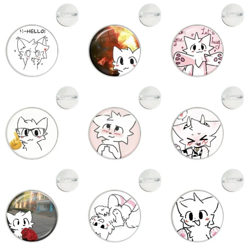 Новый Boykisser Cat Meme стеклянный купол броши рубашка сумка с лацканами одежда шляпа