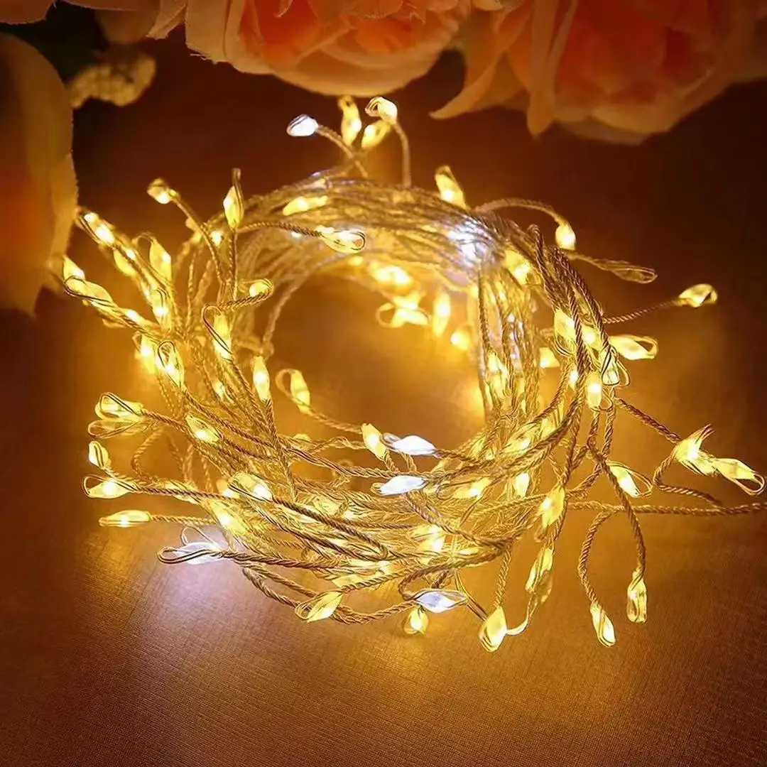 

Firecracker Copper Wire Light String Battery Operated 2.5/5M LED Fairy Garland Light Wedding Party Home Decor Lamp New Year 2022