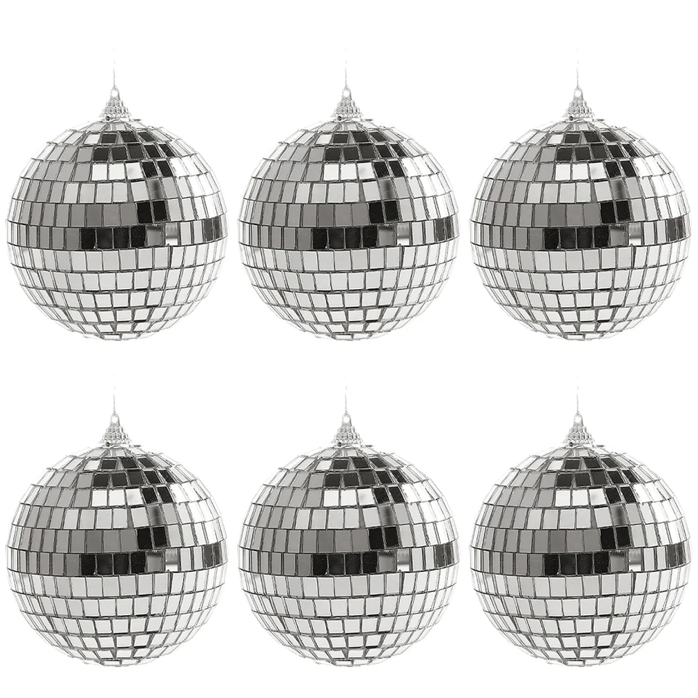 

Disco Ballmirror Tree Party Hanging Small Christmas Ornament Decoration Silver Pendants Glasses Topper Decorativeornaments