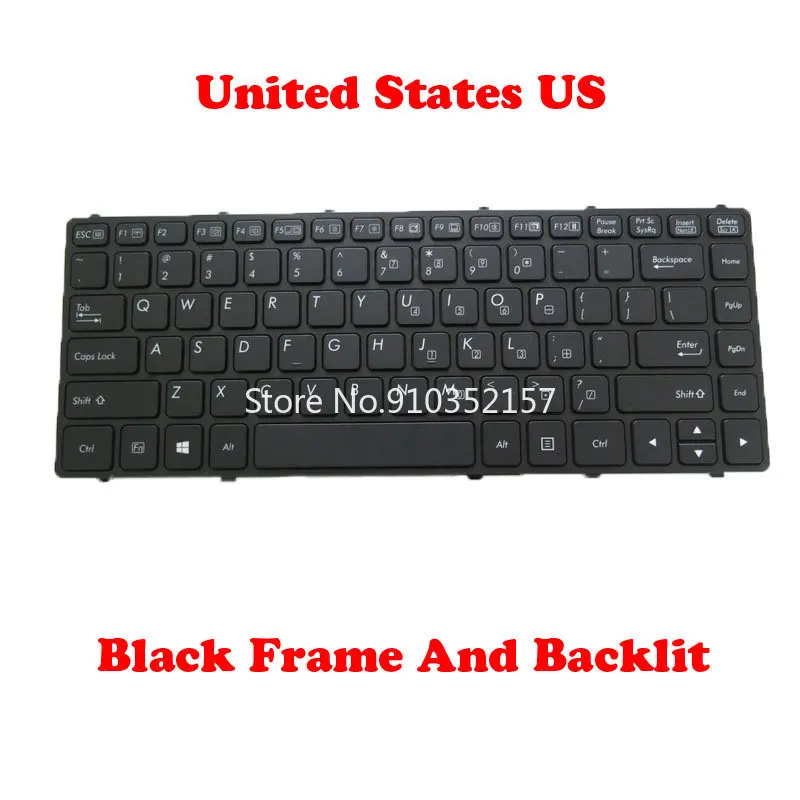 

Клавиатура US для ноутбука Getac V138418DS1 531087680001 США без рамки