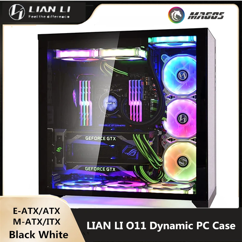 

LIAN LI O11 Dynamic PC Case Gaming Tempered Glass, Mid-Tower Water Cooling MOD Cabinet Support E-ATX/ATX/M-ATX/ITX Motherboard