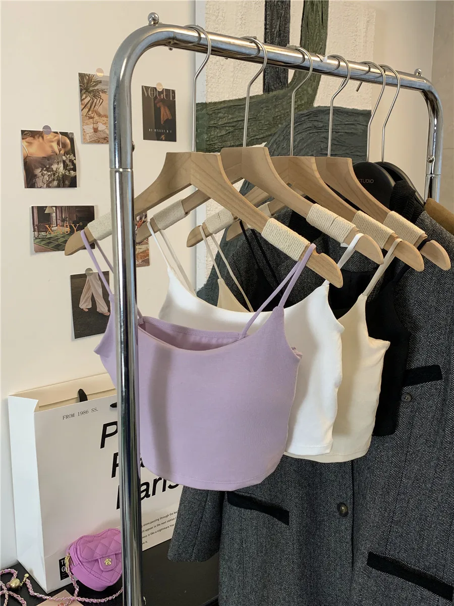 Dopamine Фиолетовый Внутренняя одежда Жилет на бретельках Женская Весна и лето Новый