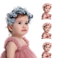 2022 baby headband girls flower crown headband princess hair accessories kids bridal floral for 0 3years child photo props tools
