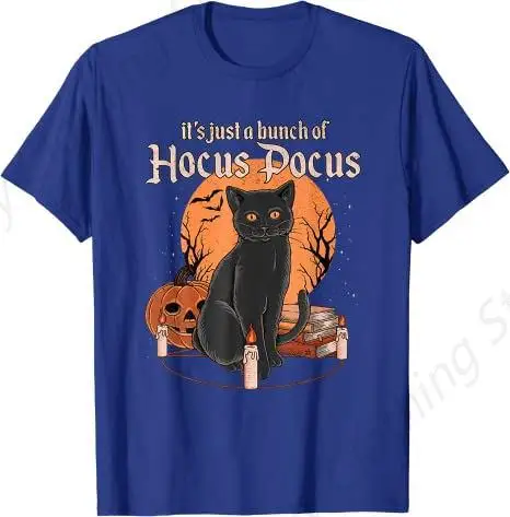 Футболка Bunch of Hocus Pocus Cat костюм на Хэллоуин подарок готический стиль круглый вырез